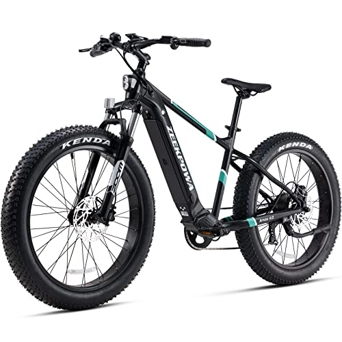 Elektrische Mountainbike : E-Bike Herren Damen mit 250W Motor, E-Mountainbike mit 48V 10, 4Ah 500Wh Akku Hydraulische Scheibenbremse, 26" E-Fatbike für Erwachsene bis zu 80 Km, Elektrofahrräder mit 7-Gang-Kettenschaltung