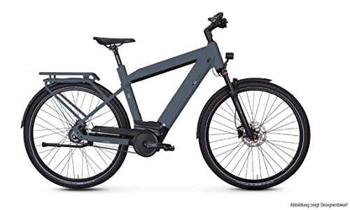 Elektrische Mountainbike : e-bike manufaktur 15ZEHN EXT Bosch Trekking Elektro Fahrrad 2020 (27.5" Herren Diamant 55cm, Blaugrau matt)