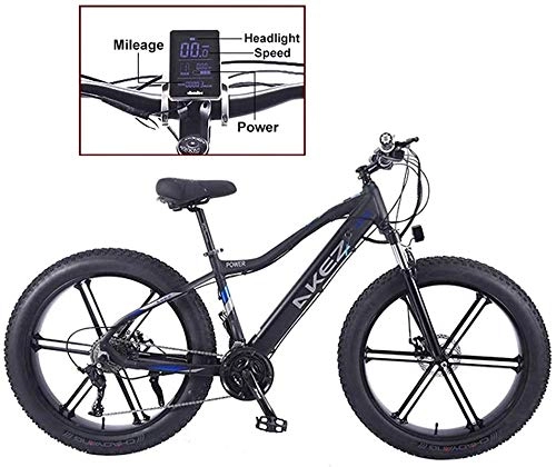 Elektrische Mountainbike : E-Bike Mountainbike Electric Snow Bike, elektrisches Fahrrad 26"Ebike mit 36V 10Ah Lithium Batterie Mountain Hybrid Bike für Erwachsene 27 Geschwindigkeit 5 Geschwindigkeit Power System Mechanische S