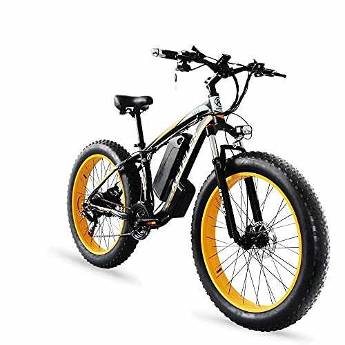 Elektrische Mountainbike : Ebike 26 Zoll Elektro Fahrrad, 1000 Watt Elektrofahrräder mit 48V Abnehmbarer 17.5Ah Akku, Fettreifen Mountain / Schnee E-Bike für Erwachsene Herren Damen