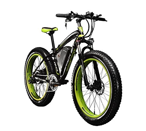 Elektrische Mountainbike : Elektrische Fahrrder Herren Radsport-Mountain Bike Fat Tire TP012 1000 W * 48 V * 17Ah Fat Tire 66 x 10, 2 cm 7 Gnge SHIMANO dearilleur Power Fahrrad grn