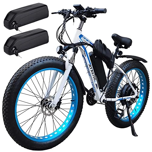 Elektrische Mountainbike : Elektrische Fahrräder for Erwachsene E-Bike Electric Mountainbike 150 0w 48V. Offroad Fat 26 "4.0 Reifen E-Bike 48V 18AH. Litium-Ionen-Batterie Mtb Dirt Bike, for Herren Outdoor Cycling Travel Workout