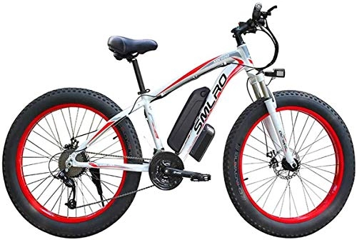 Elektrische Mountainbike : Elektrische Schnee-Fahrrad, 26-Zoll-Elektrofahrräder, 48V 1000w Aluminium-Legierung-Federgabel-Fahrräder 21 Geschwindigkeit Erwachsene Fahrrad-Sportar.