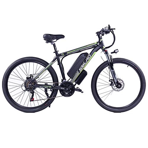 Elektrische Mountainbike : Elektrisches Fahrrad 26 Zoll Rad-Aluminiumlegierung 350W 48V 15AH Lithium-Batterie-Gebirgsradfahrrad, Shimano 21 Geschwindigkeit LED Beleuchtet Erwachsenen, A