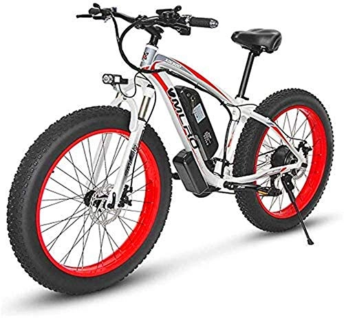 Elektrische Mountainbike : Elektrisches Mountainbike, 350W 26inch Fat Tire elektrisches Fahrrad Mountain Beach Schnee-Fahrrad for Erwachsene, Aluminium Elektroroller 21 Speed ​​Gear E-Bike mit abnehmbarem 48V12.5A Lithium-Batte