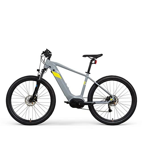 Elektrische Mountainbike : Elektro-Bike for Erwachsene 1 8mph 250W Motor 27.5inch Electric Mountain Fahrrad 36V 14Ah Lithium-Batterie ausblenden Ebike (Farbe : Grau)