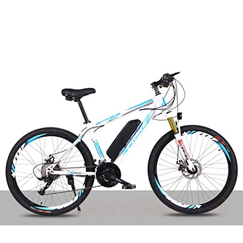 Elektrische Mountainbike : Elektro-Bike für Erwachsene 26" 250W elektrisches Fahrrad für Mann Frauen High Speed ​​Brushless Getriebemotor 21-Gang Gang E-Bike, Weiß