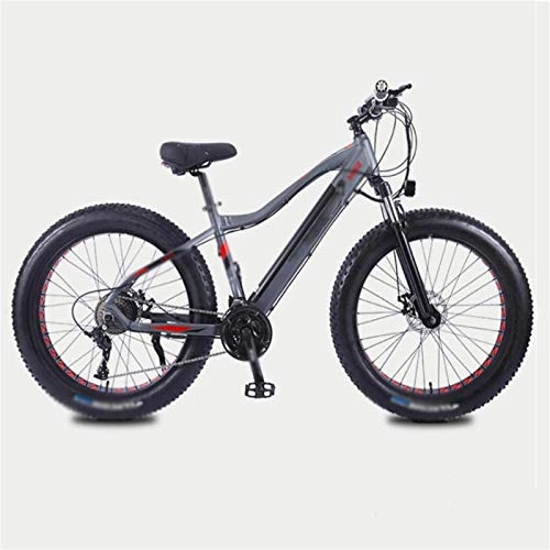 Elektrische Mountainbike : Elektro-Fahrrad Elektro-Mountainbike 26-Zoll-E-Bikes Bike, Smart Meter Display 36V 10A versteckte Batterie Bikes Doppelscheibenbremse 4.0 Fat Reifen Fahrrad für die Dschungelpfade, der Schnee, der Str