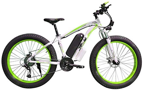 Elektrische Mountainbike : Elektro-Fahrrad Elektro-Mountainbike Wachsener Schnee elektrisches Fahrrad, 4, 0 Fat Tire elektrische Fahrrad-Fachmann 27 Geschwindigkeit Scheibenbremse 48V15AH Lithium-Batterie geeignet for 160-190 cm