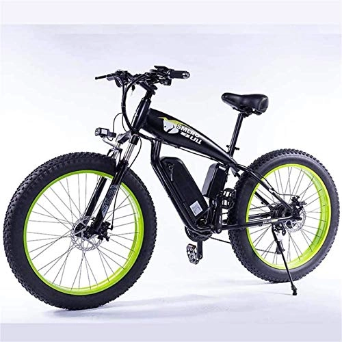 Elektrische Mountainbike : Elektrofahrrad, 26" Electric Mountain Bike mit Lithium-Ion36v 13Ah-Batterie 350W High-Power Motor Aluminium Elektro-Fahrrad mit LCD-Display geeignet, Rot, Fahrrad (Color : Green)