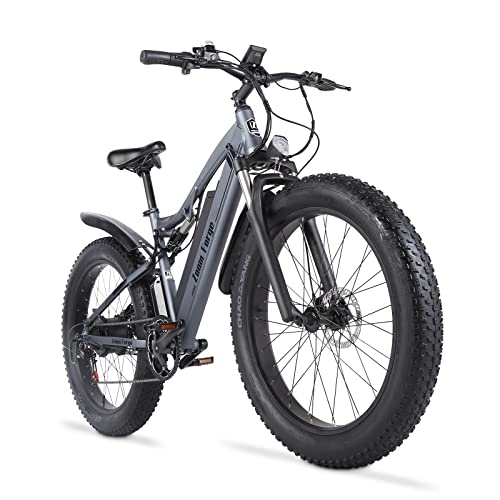 Elektrische Mountainbike : Elektrofahrrad 26 Zoll, MX03 E-Mountainbike für Erwachsene mit 17Ah 48V Lithium-Akku, Shimano 7-Gang-Schaltung E-Bike