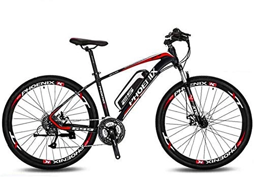 Elektrische Mountainbike : Elektrofahrrad, Adult 27, 5 Inch Electric Mountain Bike, 36V-Lithium-Batterie-Aluminiumlegierung elektrisches Fahrrad, LCD Display-Hinterrahmen-Handyhalter-Kettenöl, Fahrrad (Color : A, Size : 60KM)