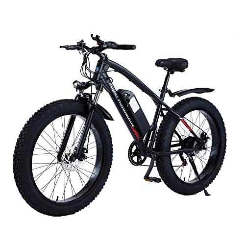 Elektrische Mountainbike : Elektrofahrrad, Elektro-Mountainbike, Fat Tire E-Bike (15–25 km / h), Upgrade 48 V, 14, 5 Ah, 750 W, 26 Zoll (66 cm), 4, 0 große Reifen