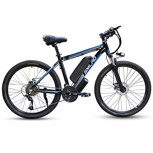 Elektrische Mountainbike : Elektrofahrräder 26 Zoll, Mountain E Bike mit 1000W 48V 18Ah Samsung Lithium-Akku, City Elektrisches Fahrrad für Erwachsene Herren Damen(schwarz / blau)