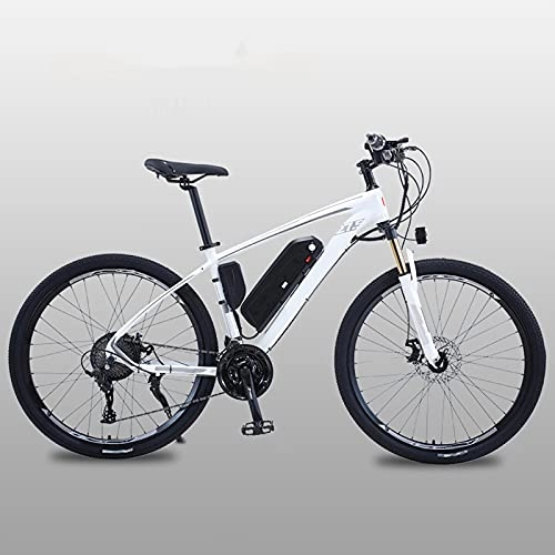 Elektrische Mountainbike : Elektrofahrräder, 27, 5-Zoll-Elektrofahrräder Für Erwachsene-Mountainbike Mit 500 Wattem Motor, 48V / 13AH Abnehmbare Batterie, 27 Geschwindigkeitszahnräder, Doppelte Scheibenbremsen, Weiß, 27.5 inch
