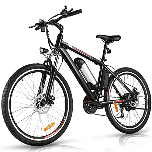 Elektrische Mountainbike : Elektrofahrräder 36V 8AH Lithium Batterie MTB Mountainbike E-Bike 21 Speed Fahrrad Intelligence Elektrofahrrad (Schwarz)