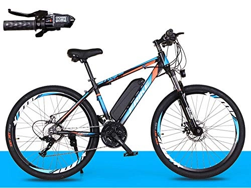 Elektrische Mountainbike : Elektrofahrräder Fahrrad Elektrofahrrad 26zoll E- Bike Mountainbike mit 36V 8Ah Lithium-Batterie und 27-Gang Langstreckenfahrt 35 Km / h, 250w Citybike Mit Multifunktionales Smart Meter-Blau_orange