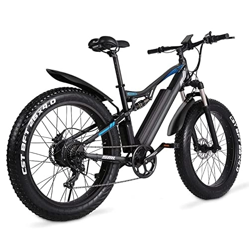 Elektrische Mountainbike : Elektrofahrräder for Erwachsene 26" Elektro-Mountainbike Commute Ebike Fat Tire Electric Assist Bike mit Abnehmbarem 48V / 17ah Lithium-ionen-akku (Color : Black)