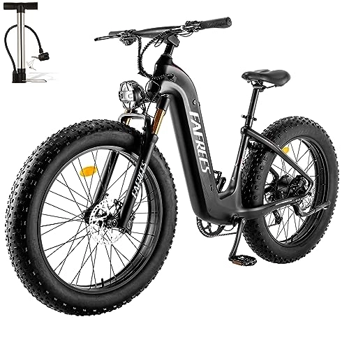 Elektrische Mountainbike : Fafrees F26 CarbonX [ Offiziell ] E-Bike 26 Zoll Fahrrad Erwachsene 48V / 22, 5 Akku, Elektrofahrrad Herren 95N.m E-Mountainbike, Elektrische Fahrrad 180KG Shimano 9S, Ebike Hydraulische Scheibenbremsen