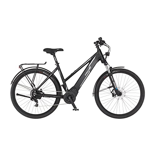 Elektrische Mountainbike : FISCHER E-Bike ATB Terra 5.0i, Elektrofahrrad, Schwarz matt, 27, 5 Zoll, RH 44 cm, Mittelmotor 50 Nm, 36 V Akku im Rahmen