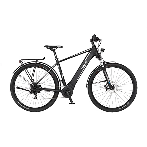 Elektrische Mountainbike : FISCHER E-Bike ATB Terra 5.0i, Elektrofahrrad, Schwarz matt, 29 Zoll, RH 51 cm, Mittelmotor 50 Nm, 36 V Akku im Rahmen