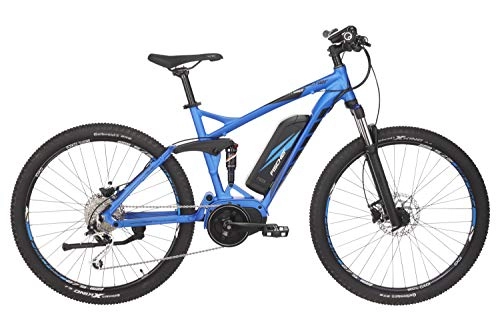 Elektrische Mountainbike : Fischer E-Bike MTB EM 1862.1, blau matt, 27, 5 Zoll, RH 48 cm, Mittelmotor 80 Nm, 48 V Akku