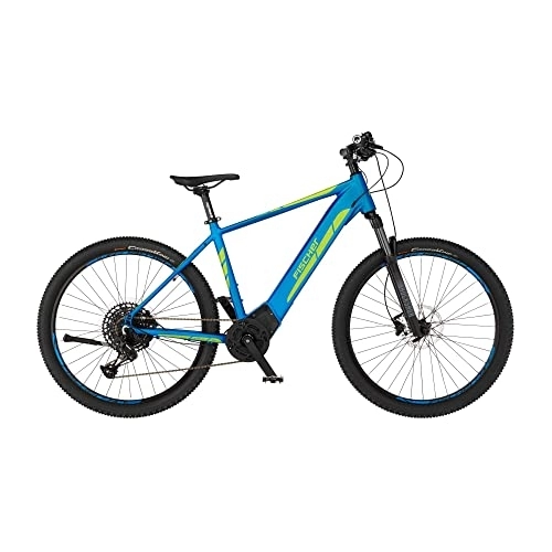 Elektrische Mountainbike : Fischer E-Mountainbike, MONTIS 6.0i E-Bike MTB für Damen und Herren, RH 46 cm, Mittelmotor 90 Nm, 36 V Akku im Rahmen, Blau matt, 29 Zoll
