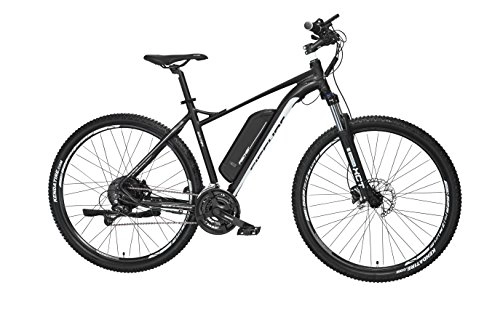 Elektrische Mountainbike : Fischer Erwachsene EM 1724 E-bike, schwarz matt, One Size