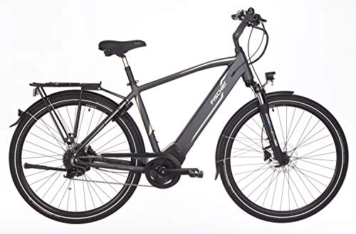 Elektrische Mountainbike : Fischer Herren - E-Bike Trekking VIATOR 5.0i, grau matt, 28 Zoll, RH 50 oder 55 cm, Brose Drive C Mittelmotor 50 Nm, 36 V Akku