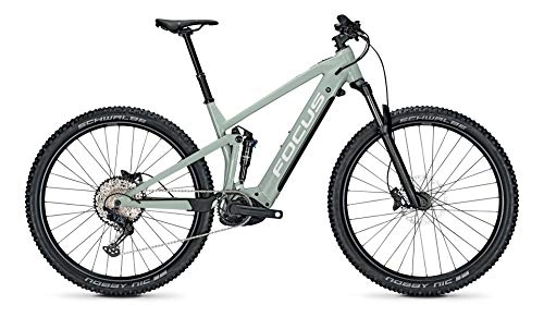 Elektrische Mountainbike : Focus Thron² 6.8 Bosch Fullsuspension Elektro Mountain Bike 2021 (XL / 50cm, Sky Grey)