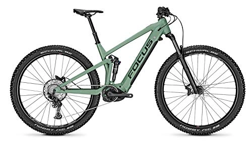 Elektrische Mountainbike : Focus Thron² 6.8 Bosch Trail & Touren Fullsuspension Elektro Mountain Bike 2020 (M / 44cm, Mineral Green)