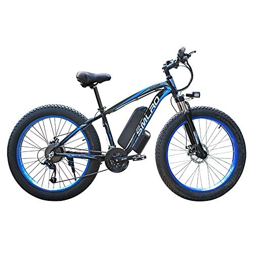 Elektrische Mountainbike : FZYE 26 Zoll Berg Elektrofahrräder Bike, 48V 1000W Bicycle 21 Geschwindigkeit Adult Fahrräder 4, 0 fette Reifen Sport Outdoor Freizeit