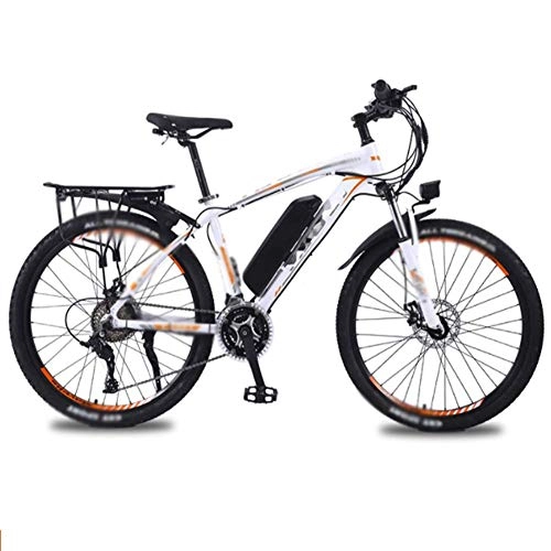 Elektrische Mountainbike : FZYE 26 Zoll Elektrofahrräder Berg, 36V13A Lithium Batterie Bicycle 350W Radsport Fahrräder LED Scheinwerfer, Orange
