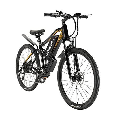 Elektrische Mountainbike : GAVARINE Elektrofahrrad mit dünnen Reifen, 27, 5-Zoll-Mountainbike in Übergröße mit Abnehmbarem 48-V-17AH-Li-Ion-Akku und LCD-Display, Scheibenbremsen Vorne und Hinten