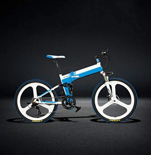 Elektrische Mountainbike : GHGJU Fahrrad Elektro-Fahrrad 26 Zoll Mini-Aluminiumrahmen Elektro-Klapp-Mountainbike Power-Fahrrad Geeignet fr den tglichen Sport und Radfahren (Color : White1)