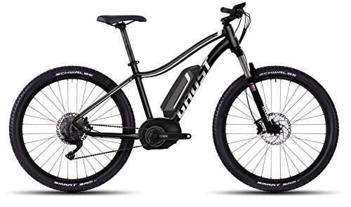 Elektrische Mountainbike : GHOST Bikes Teru 5 Miss black / grey / white E-Bike - 27.5 500Wh 10-Gang Deore Größe S Modell 2016