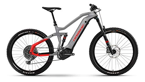 Elektrische Mountainbike : Haibike AllMtn 6 Yamaha Elektro Bike 2021 (S / 41cm, Urban Grey / Black / Red Matte)