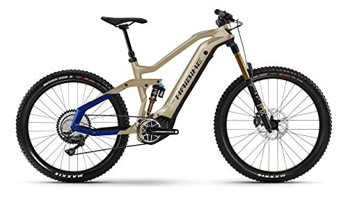 Elektrische Mountainbike : Haibike AllMtn 7 Yamaha Elektro Bike 2021 (S / 41cm, Coffee / Black / Blue)