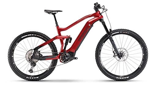Elektrische Mountainbike : Haibike AllMtn CF 12 600Wh Yamaha Elektro Fullsuspension Mountain Bike 2022 (XL / 50cm, Gloss Matte Dynamite Red / Black)