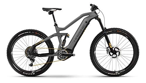 Elektrische Mountainbike : Haibike AllMtn SE Yamaha Elektro Bike 2021 (M / 44cm, Titan / Black / Yellow Matte)