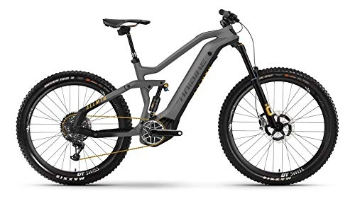 Elektrische Mountainbike : Haibike AllMtn SE Yamaha Elektro Bike 2021 (S / 41cm, Titan / Black / Yellow Matte)