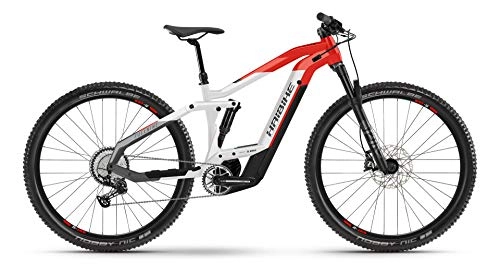 Elektrische Mountainbike : Haibike FullNine 9 Bosch Elektro Bike 2021 (S / 41cm, Cool Grey / Red)