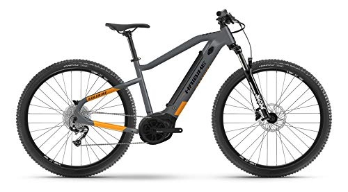 Elektrische Mountainbike : Haibike HardNine 4 Bosch Elektro Bike 2022 (M / 46cm, Cool Grey / Lava Matte)