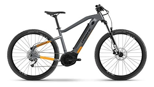 Elektrische Mountainbike : Haibike HardSeven 4 400Wh Bosch Elektro Bike 2022 (L / 49cm, Cool Grey / Lava Matte)