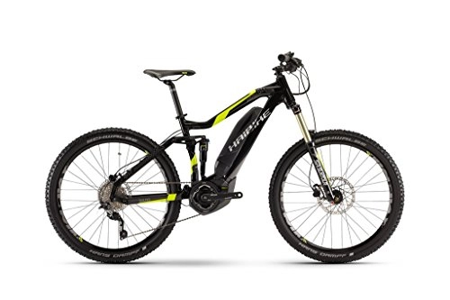 Elektrische Mountainbike : HAIBIKE SDURO AllMtn 5.0 400Wh 27.5R Elektro Fahrrad / All Mountain eBike 2017 (Schwarz / Lime, 48)