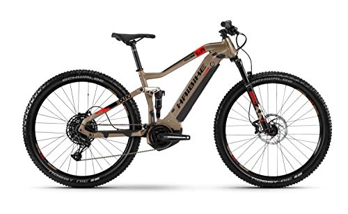 Elektrische Mountainbike : HAIBIKE SDURO FullNine 4.0 Yamaha Elektro Bike 2020 (L / 48cm, Sand / Rot / Schwarz)