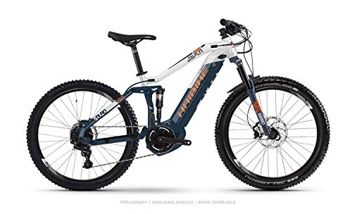 Elektrische Mountainbike : HAIBIKE Sduro FullNine 5.0 29'' Pedelec E-Bike MTB blau / weiß / orange 2019: Größe: L