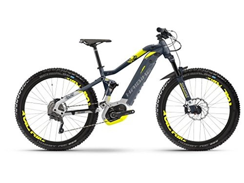 Elektrische Mountainbike : Haibike SDURO FullNine 7.0 Bosch Intube Elektro Fahrrad 2018 (44 cm, Blau / Silber / Citron matt)