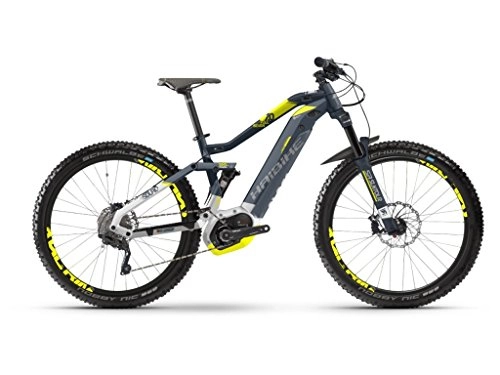Elektrische Mountainbike : Haibike SDURO FullSeven 7.0 Bosch Intube Elektro Fahrrad 2018 (44, Blau / Silber / Citron matt)