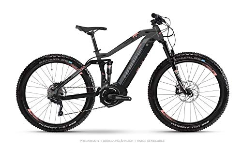 Elektrische Mountainbike : HAIBIKE Sduro FullSeven Life 6.0 27.5'' Damen Pedelec E-Bike MTB grau / schwarz / Coral rot 2019: Größe: M